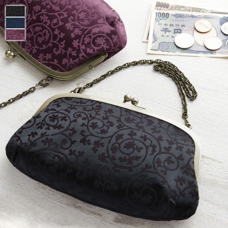 在庫商品】横長親子がま口財布【蛸唐草金襴】 [M便 9/10] | AYANOKOJI