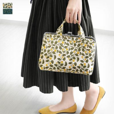 AYANOKOJI 【在庫商品】がま口手提げバッグ【がまの実】