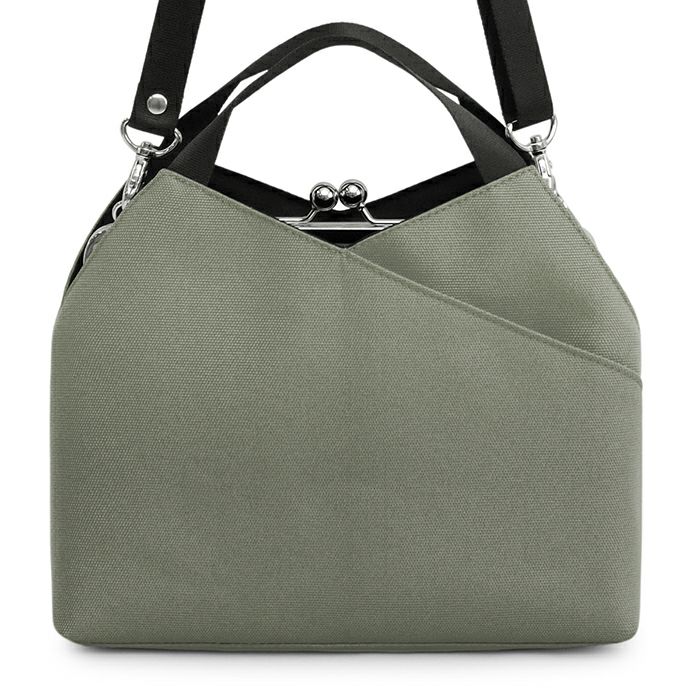 がま口レイヤードショルダーバッグ【Sarei コーデュラ(R) re/cor(TM)（コーデュラレコー）・MONTANA】