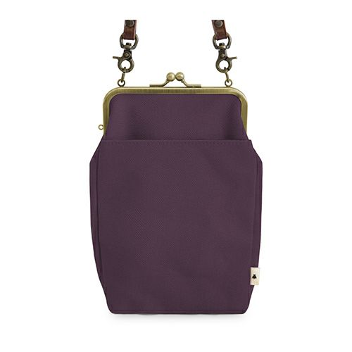 在庫商品】がま口お散歩ポシェット【帆布・無地】 [M便 1/2