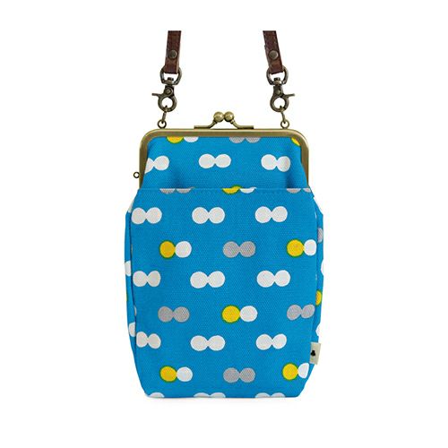 在庫商品】がま口お散歩ポシェット【帆布・にこだま柄】[M便 1/2