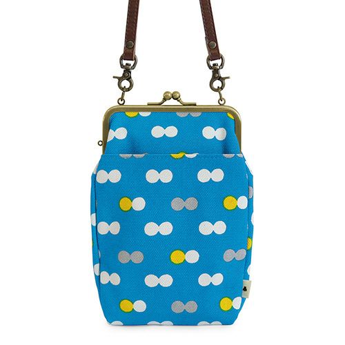 受注生産品】がま口お散歩ポシェット【帆布・にこだま柄】[M便 1