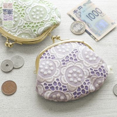 AYANOKOJI 【在庫商品】3.3寸がま口財布【ポリッシュレース】 [M便 1/5]
