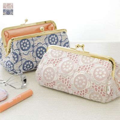 AYANOKOJI 【在庫商品】TAWARA型がま口コスメポーチ（中）【ポリッシュレース】 [M便 1/2]