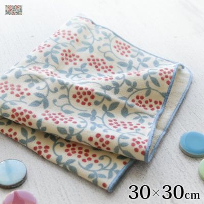 AYANOKOJI 【在庫商品】ガーゼ&タオルのハンカチ - 実と唐草 [M便 1/4]