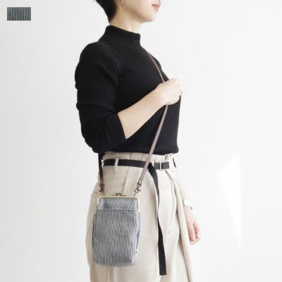 AYANOKOJI 【在庫商品】がま口お散歩ポシェット【綿布・ヒッコリー】 [M便 1/2]