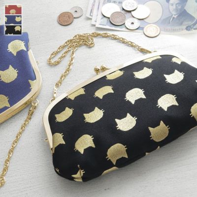 AYANOKOJI 【在庫商品】横長親子がま口財布【HAKUにゃんこ】 [M便 4/5]