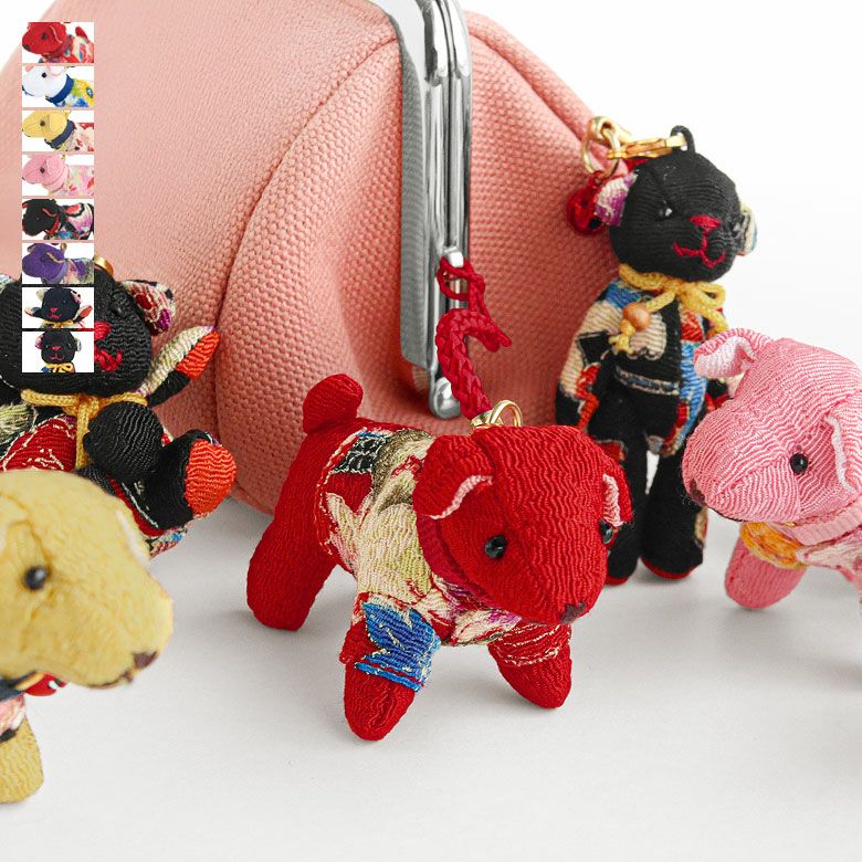 ちりめんプチドッグ・ぽちゃぐま・プチベア　根付け（ストラップ）