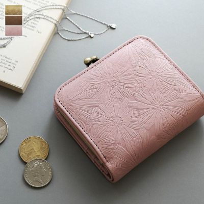 AYANOKOJI X【在庫商品】二つ折りがま口コンパクトウォレット【X＿Daisy Leather(デイジーレザー)】