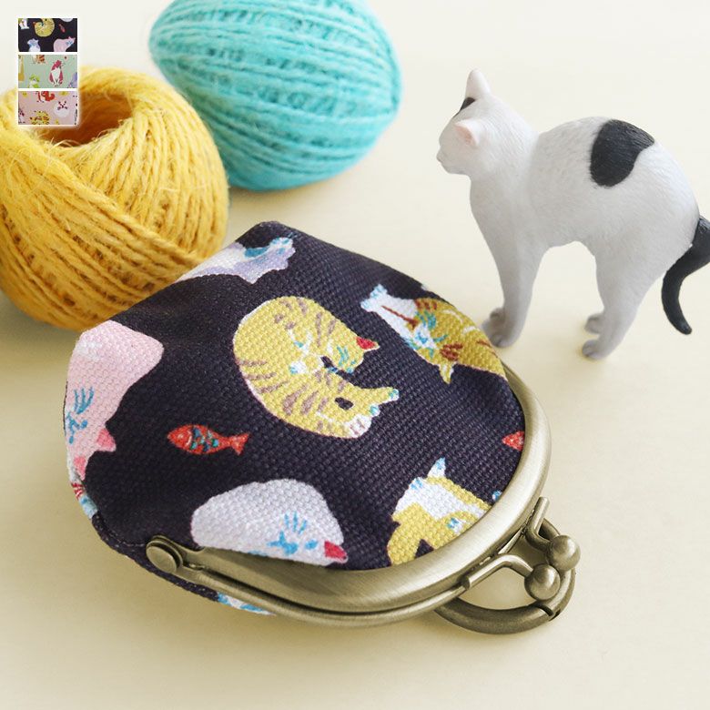 AYANOKOJI　Colorful CAT（カラフルキャット）　2.6寸リムーバブルがま口財布　メインイメージ