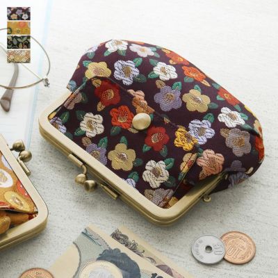 【在庫商品】ポケット付き親子がま口財布【金襴】 [M便 1/2]