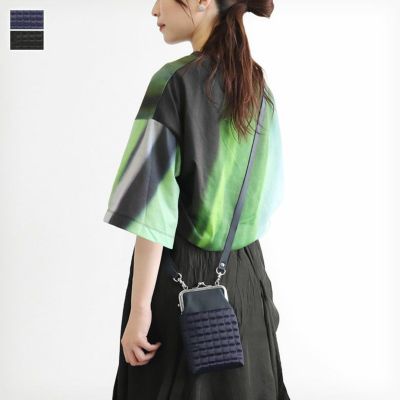 AYANOKOJI 【在庫商品】がま口ショルダーケース＋（プラス）【スクエアエンボス】 [M便 1/2]