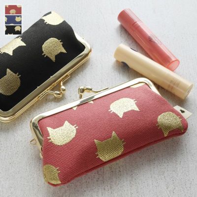 AYANOKOJI 【在庫商品】鏡付きがま口リップケース【HAKUにゃんこ】 [M便 1/4]