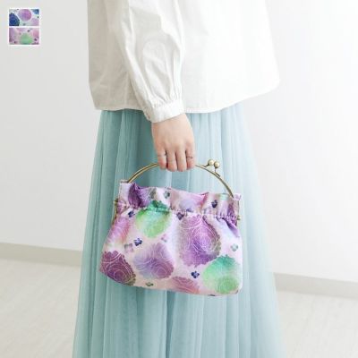 AYANOKOJI 【在庫商品】がま口ハンドルバッグ【あじさい花手水】
