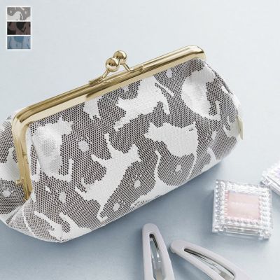 AYANOKOJI 【在庫商品】TAWARA型がま口コスメポーチ（中）【CAT lace(キャットレース)】 [M便 1/2]