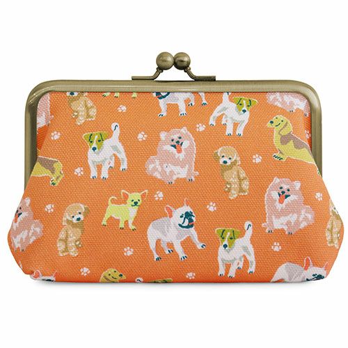在庫商品】がま口スクエアポーチ【Colorful Dog(カラフルドッグ