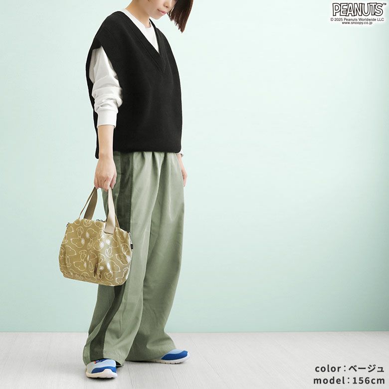 在庫商品】がま口バルーントートバッグ【PEANUTS_(S)24AW Sarei