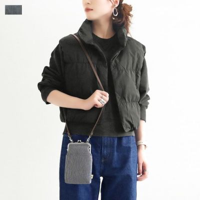 AYANOKOJI【在庫商品】がま口ショルダーケース＋（プラス）【綿布・ヒッコリー】 [M便 1/2] 
