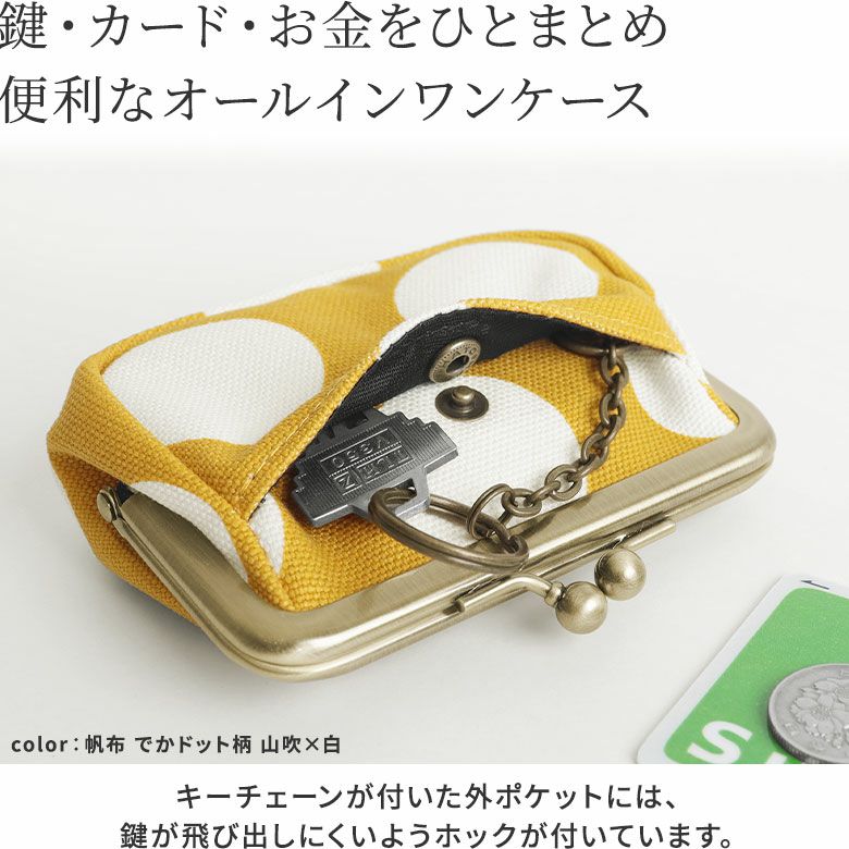 【在庫商品】がま口オールインワンケース＋（プラス）【帆布・綿布・デニム（アソート）】