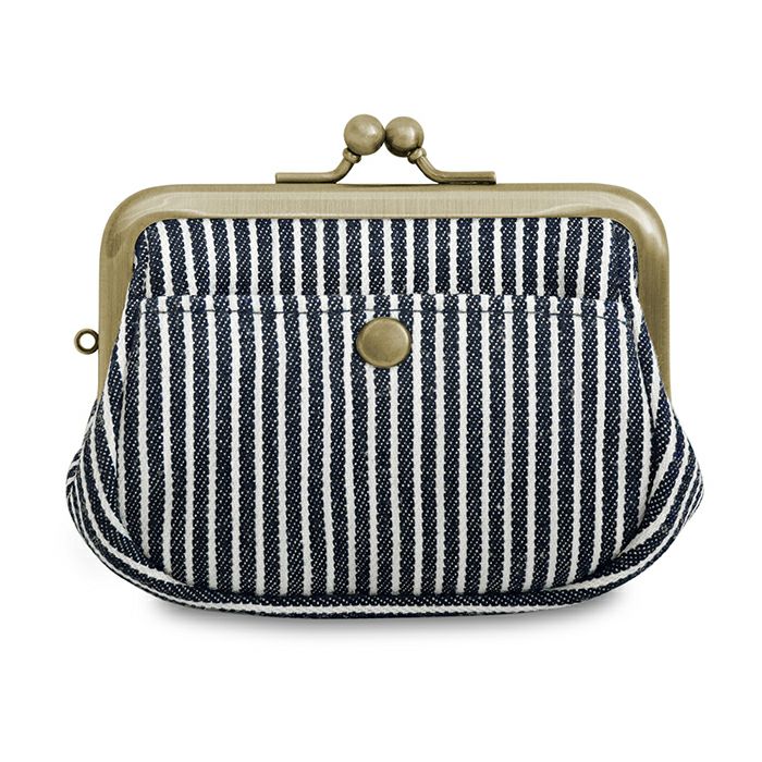 【在庫商品】がま口オールインワンケース＋（プラス）【帆布・綿布・デニム（アソート）】