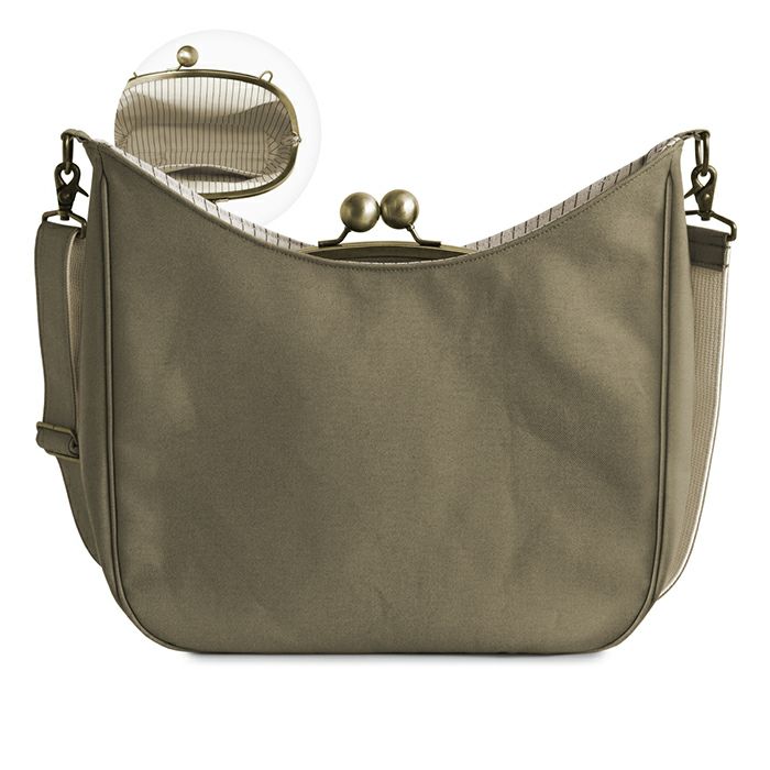 リンブッソルがま口バック 在庫商品】がま口リムーバブルショルダーバッグ【ライトキャンバス