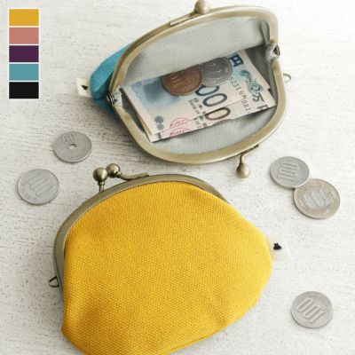 AYANOKOJI 【在庫商品】3.3寸がま口財布【帆布・無地】 [M便 1/5]