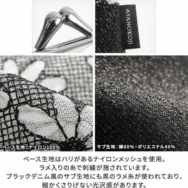 がま口切替メッシュショルダー【マーガレットメッシュ】