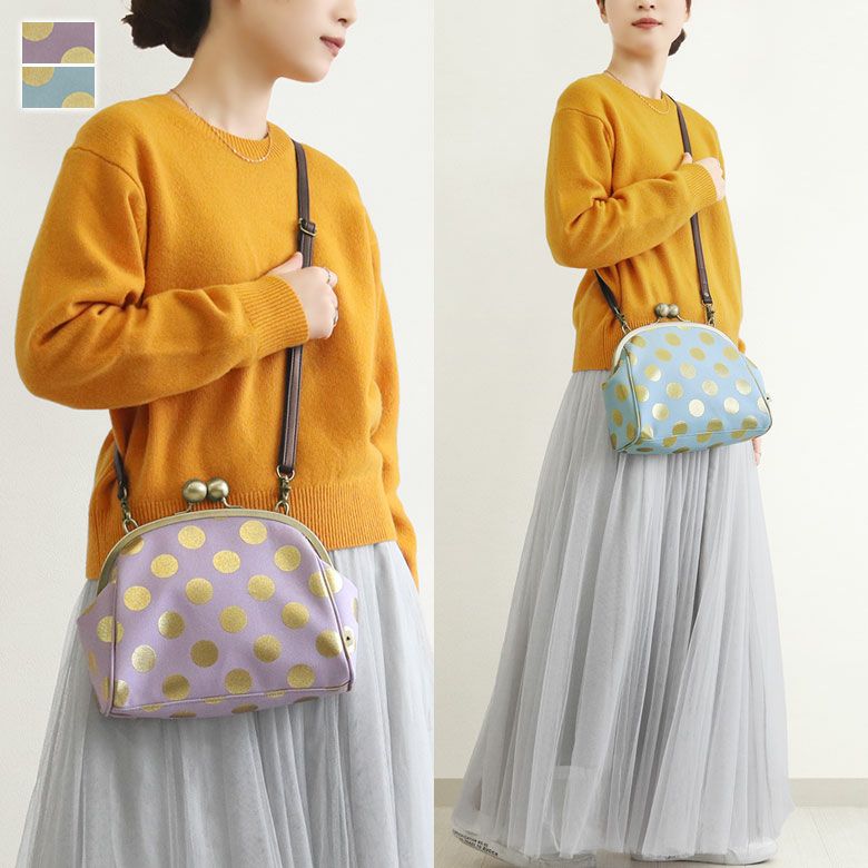 いのさんご予約品　がまぐちポシェット＋小さな絵 ぬいぐるみポシェット & PUがまぐち（うさぎさん） / ヨッシー