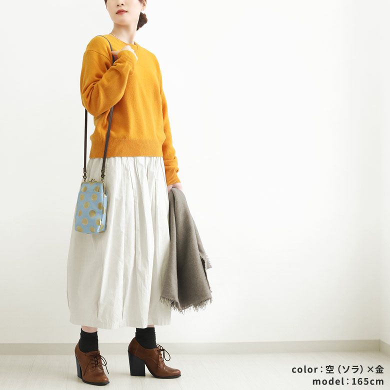 がま口お散歩ポシェット【帆布・HAKUドット限定カラー】