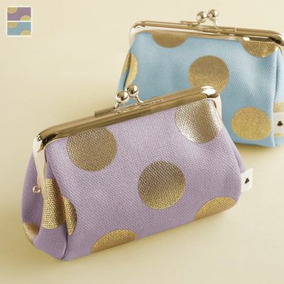 AYANOKOJI 【在庫商品】TAWARA型がま口コスメポーチ（小）【帆布・HAKUドット限定カラー】 [M便 1/4]