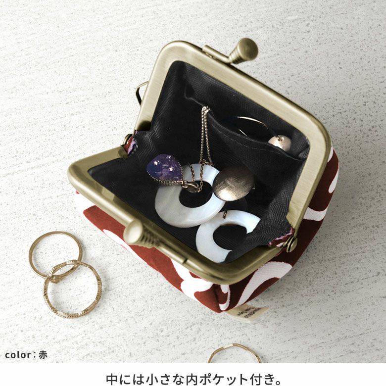 TAWARA型がま口コスメポーチ(極小)【綿唐草】