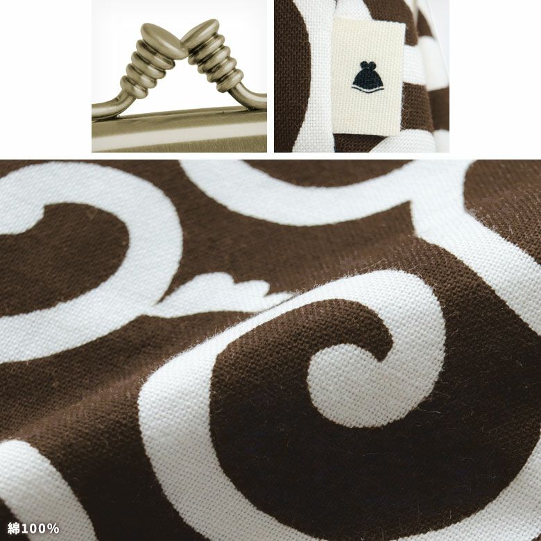 TAWARA型がま口コスメポーチ(極小)【綿唐草】