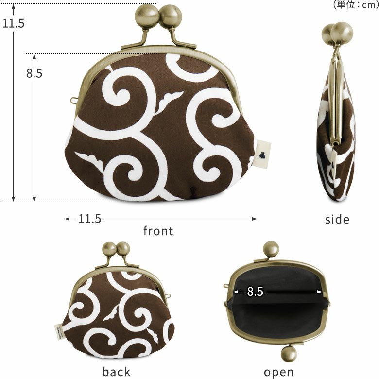 3.3寸がま口財布【綿唐草】