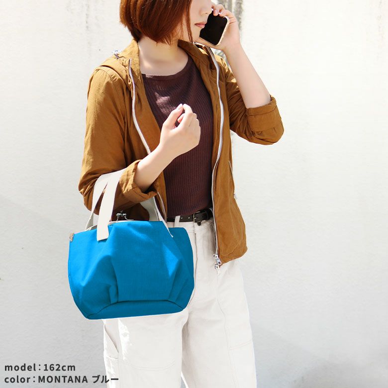 がま口バルーントートバッグ【Sarei コーデュラ(R) re/cor(TM)（コーデュラレコー）・MONTANA】