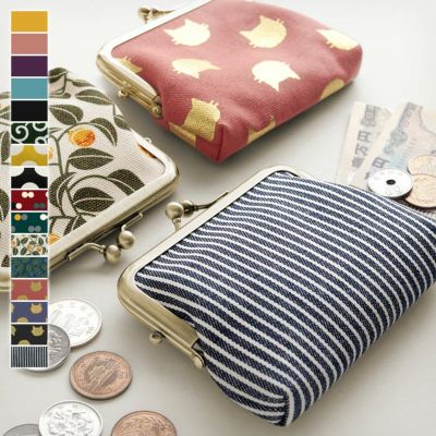 3.5寸がま口コインケース＋（プラス）【帆布・綿布（アソート）】メインカット