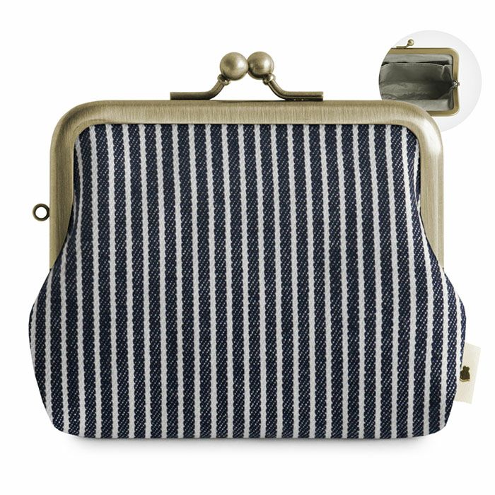 3.5寸がま口コインケース＋（プラス）【帆布・綿布（アソート）】