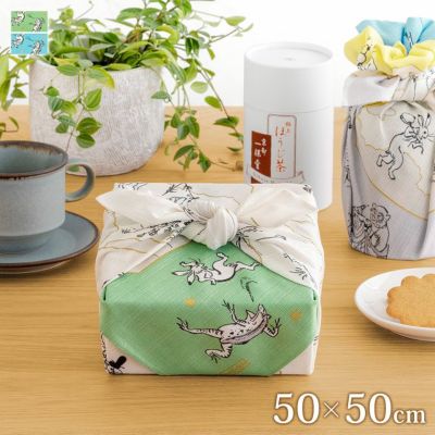AYANOKOJI 【在庫商品】ふろしき　鳥獣人物戯画（50cm） 絵巻　[M便 1/2] 