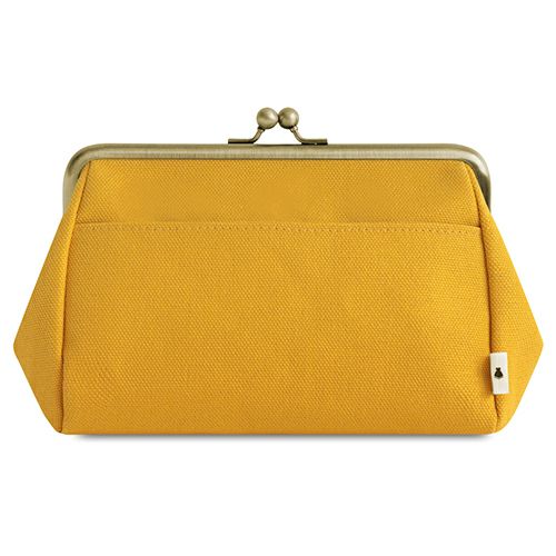 在庫商品】がま口トラベルポーチ（ライト）【帆布・綿布