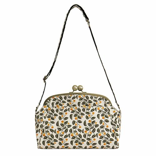 在庫商品】大玉がま口ショルダーバッグ【帆布・綿布（アソート
