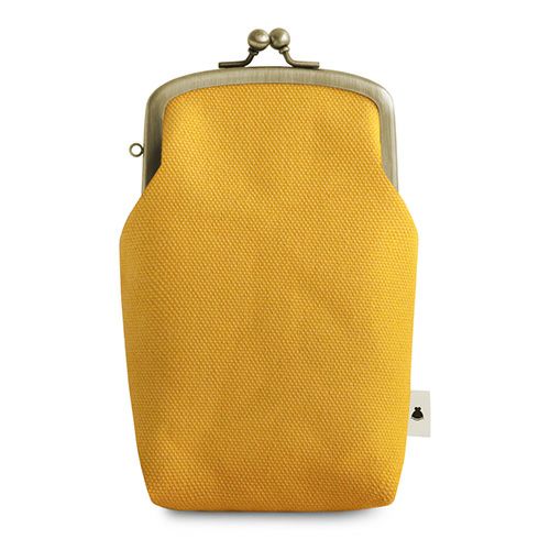 たて型がま口小物入れ【帆布・綿布（アソート）】