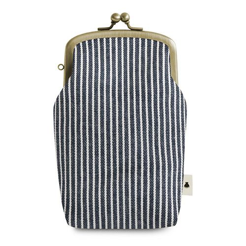 たて型がま口小物入れ【帆布・綿布（アソート）】