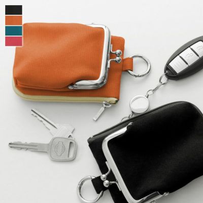 【未使用品】アニエスベー キーケース がま口 小銭入れ　本革　財布　金ロゴ がま口キーケース｜AYANOKOJI