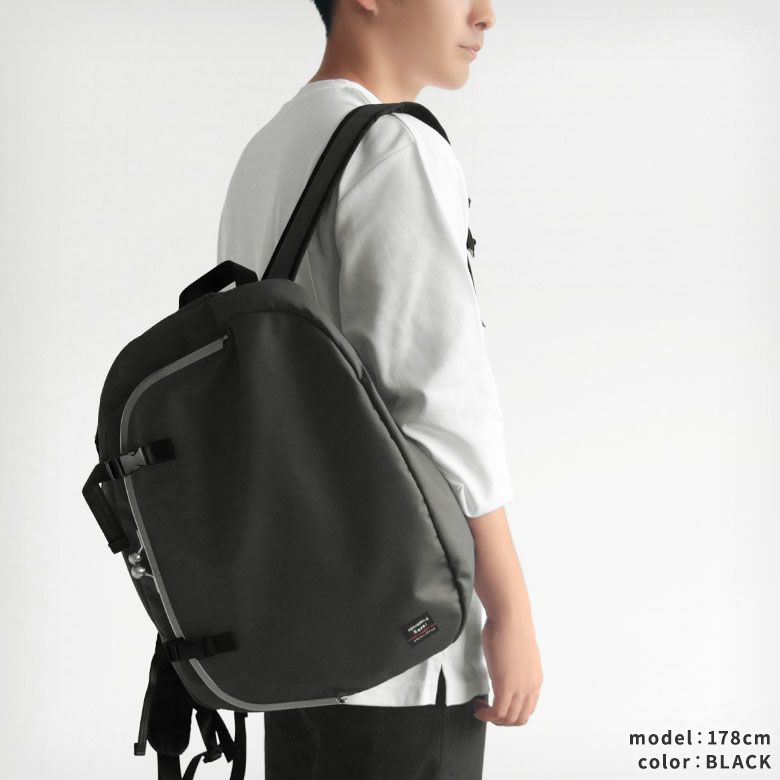  【在庫商品】ラウンドがま口アーバンリュック【Sarei HOMME＋】※がまろっく付き