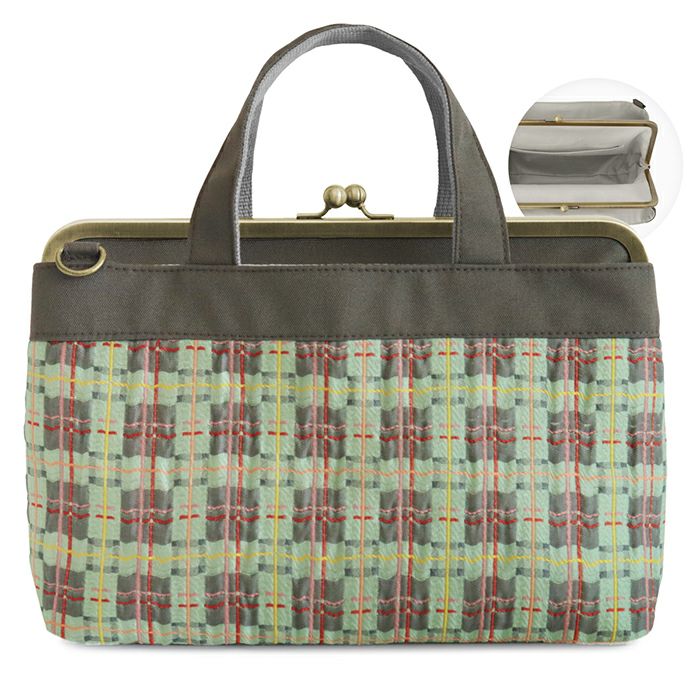 在庫商品】がま口手提げバッグ【ポップチェック】 | AYANOKOJI（あやの