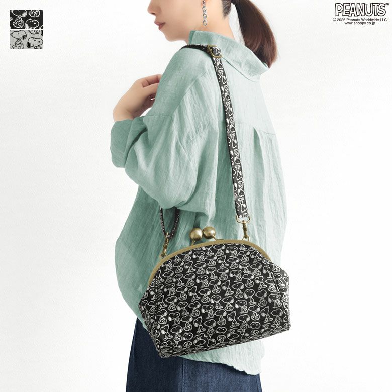 【在庫商品】大玉がま口ポシェット【PEANUTS_25AW(JQ)】