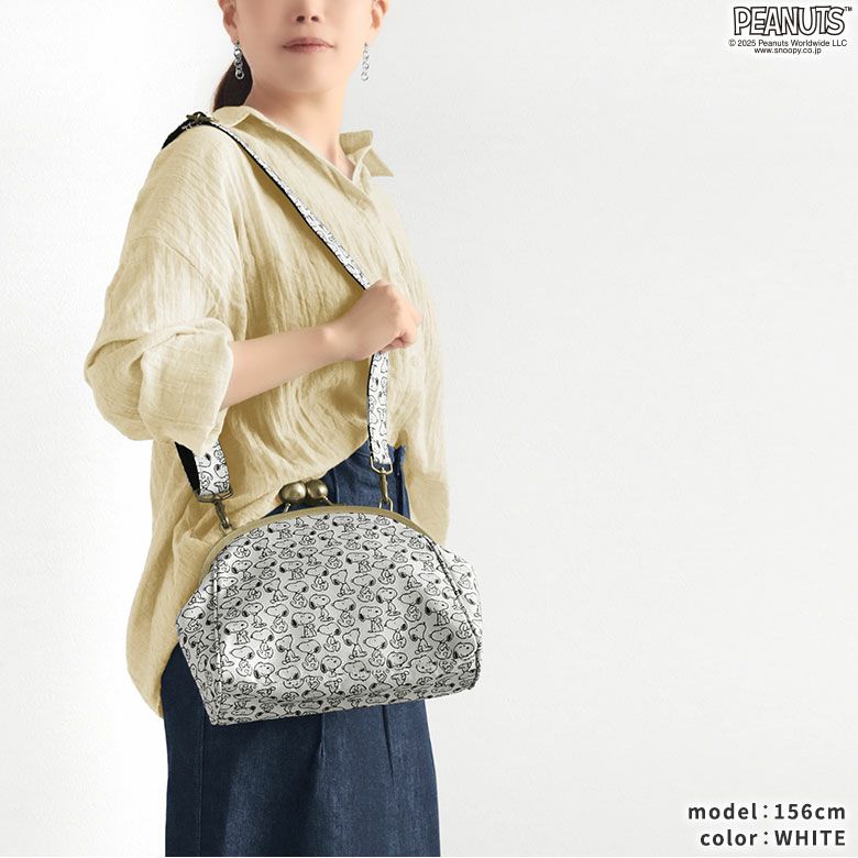 【在庫商品】大玉がま口ポシェット【PEANUTS_25AW(JQ)】