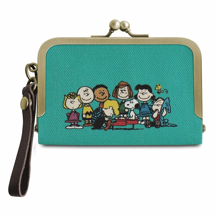 ストラップ付き横型がま口パスケース【PEANUTS_25AW(FRIENDS)】