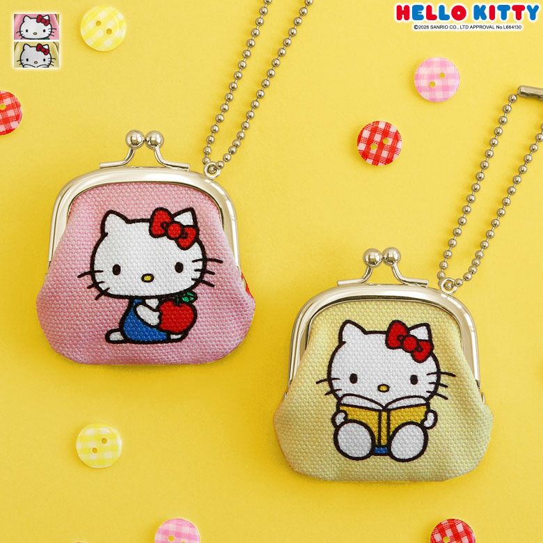 予約販売品】1.7寸ミニがま口チャーム【HELLO KITTY70's】※2026年1月5