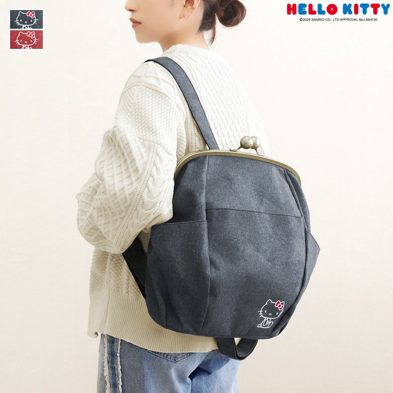 予約販売品】がまぽちゃリュック【HELLO KITTY70's】※2026年1月5日以降