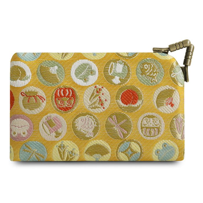 在庫商品】仕切り付きがま口カードケース【福尽し】 [M便 1/6